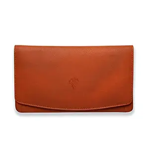 VINTAGE9 Women's Leather Wallet/Clutches, Tan - Tunah