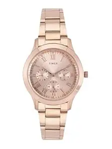 TIMEX Analog Watch for Women with Round Dial & Water Resistant Women's Wrist Watches
