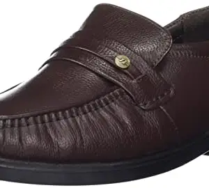 BATA Men's CARIO MOCC Brown Leather Uniform Dress Shoe (8544775)