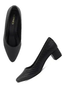 ICONICS Women Sandal Colour- Black, Size-UK-3