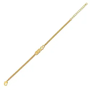 VOYLLA Gold Tone Fashionable BRO Rakhi Bracelet