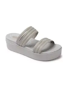 ELLE Women Sandal, Colour-Grey, Size-UK 4