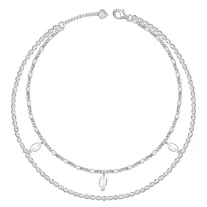 GIVA 925 Silver Pearl Mist Anklet, Single | Gifts for Women and Girls | With Certificate of Authenticity and 925 Stamp | 6 Months Warranty