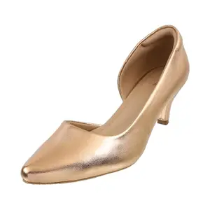 Mochi Women Rose Gold Party Synthetic Sandals Uk/6 Eu/39 (31-5198)