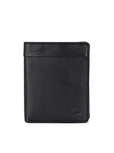 Pacific Gold Men Black Genuine Leather Wallet