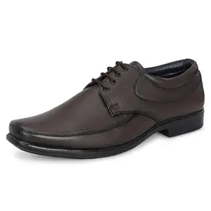 Centrino Formal Shoe for Men | Cushioned Insole | Stylish Lace-Up | Perfect for Boys & Men | Office Wear & Formal Dress 9709-2 Brown