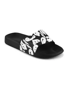 Shoe Mate Sliders Mens Black Stylish Flip Flop & Slippers
