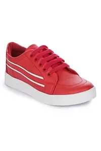 Sapatos Womens Casual Shoes, Running Shoes, Ideal for Women, Walking, Gym, Trekking, Hiking, Jogging, Comfortable, Stylish, Long Lasting, Light Weight and Durable (ST-5150-Red-36)
