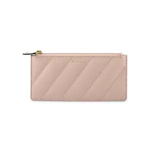 Fastrack Textured Wallet for Women, Girls and Ladies | Has Multiple Card Slots with Zipper Closure