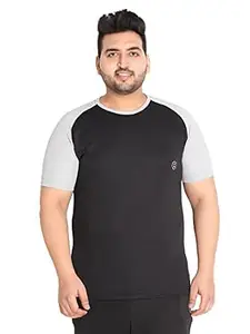 CHKOKKO Men's Polyester Regular Fit Solid Sports T-Shirt