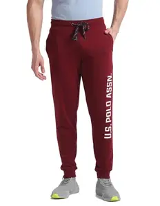 U.S. POLO ASSN. Comfort Fit Solid I675 Joggers - Pack of 1 (RED L)