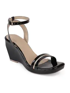 Iconics Women Sandal,Black,UK-8