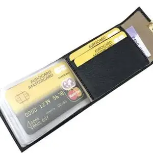 FILL CRYPPIES Debit Card & Credit Card Holder for Unisex (Black)