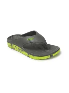 Carlton London Men's Comfortable and Breathable Flip-Flop Slipper, Colour- Grey-NeonSize-UK- 6
