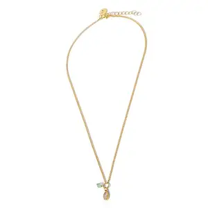 Accessorize Real Gold Plated Z Complimentary Healing Stone Necklace For Women London