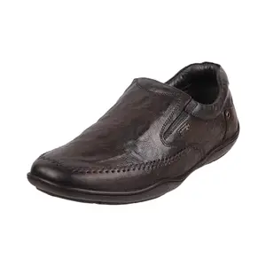 Metro Men Brown Faux Leather Casual Shoes UK/7 EU/41 (71-9013)