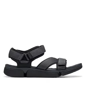 Clarks Men's TRI Cove Black Combi Sandal-7 Kids UK (26139566)