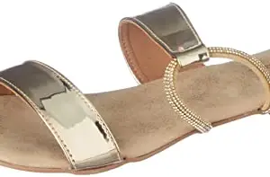 Inc.5 Flat Fashion Sandal For Women_990136_GOLD_4_UK
