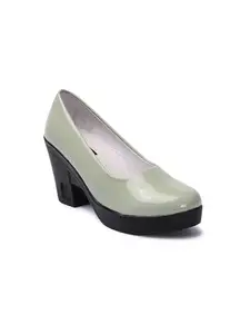 FASHIMO Women Solid Pumps Heels for Office, Party and Formal Occasions GNNPPN8-Pista-37