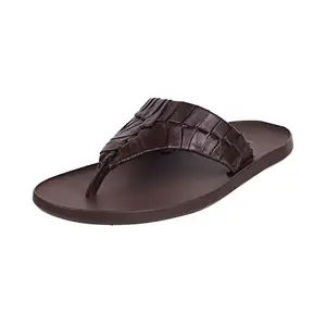 Metro Men Synthetic Brown Slippers, (16-62)
