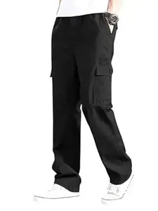 WEREFLEX Cargo for Men || Cotton Cargo Pant || Drawstring Waist Pant (Also Available in Plus Sizes) (W-Cargo-117-120)