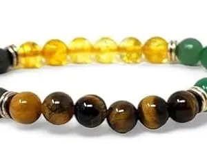 Crystals Bracelet | Money Magnet Bracelet for Men & Women | Tiger Eye, Pyrite, Bracelet (Pack of 1)