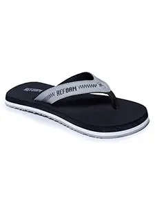 REFOAM Black Rubber Slip on Casual Slippers/Flip-Flop For Women