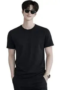 JUGULAR Men's Cotton Blend Round Neck Solid Tshirt, Short Sleeve, Multiple Colors Available