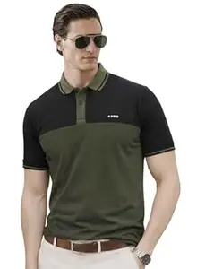 ADRO Multicolour Polo T Shirt | 100% Cotton Mens Polo Tshirt | Regular Fit Half Sleeve Cut & Sew Polo T-Shirt for Men
