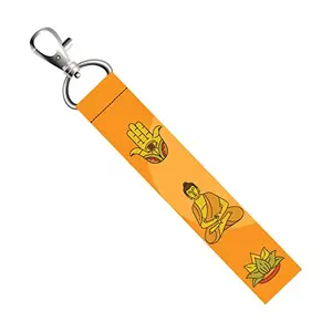 ISEE 360® Hamsa Hand Buddha God Lanyard Bag Tag with Swivel Lobster for Gift Luggage Bags Backpack Laptop Bags L X H 5 X 0.8 INCH