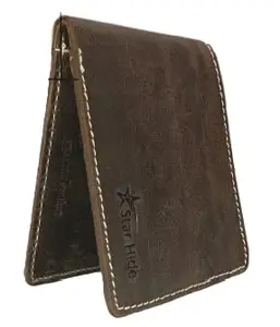 Star Hide Formal Black Leather Men's Wallet Slim Wallets for Men