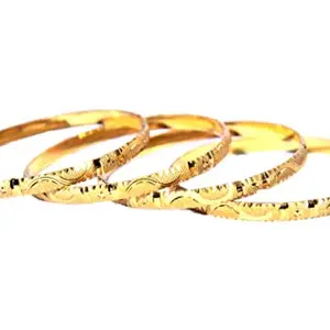 Generic V.K Fashion Women's Pride Traditional Gold Plated Bangle For Women (2.6)