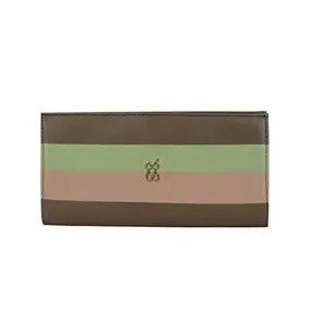 Baggit Women Green Wallet Large Size | Ladies Stylish Purse Bag | Credit Card Money Holder