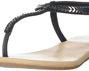 Inc.5 Shoes Women Fashion Flat Sandal 100897_BLACK