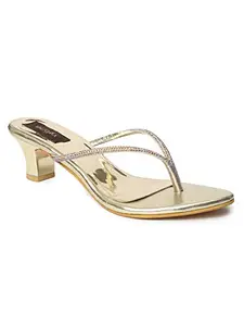 Valiosaa Women Gold Fashion Sandals-4 UK (37 EU) (6 US) (1445GD)