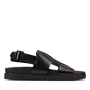 Clarks Sunder Strap Black Leather, 7