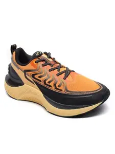XTEP Wind Fire 27 Generation ACE Technology Running Shoes for Men (Orange, Black) Euro- 44