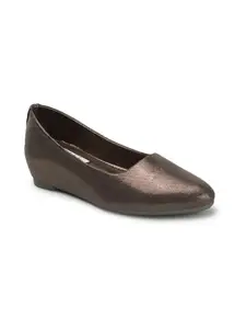 ELLE Women's Fashionable Solid Comfortable Ballerinas Colour-Grey, Size-UK 5