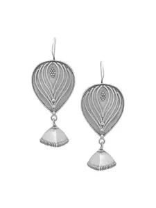 Yellow Chimes Earrings for Women Girls Silver Oxidised Long Dangler Earrings | Traditional Silver Oxidised Plated Danglers Earrings | Birthday Gift For Girls Anniversary Gift for Wife