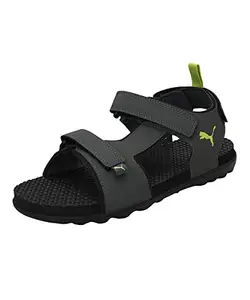 Puma Men's Blitz Dark Shadow-Limepunch Sandal-7 Kids UK (38097802)