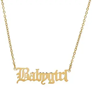 Vembley Charming Single Layered Babygirl Word Pendant Necklace For Girls