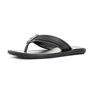 Khadim's Black Flip Flops for Men - Size 9