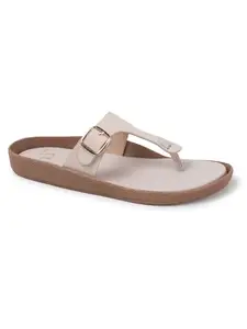 Carlton London Women Sandal,Cream,UK-5