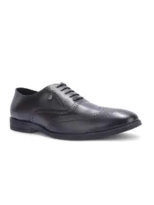 Liberty Men's Formal Lacing Brogue Shoe (SAGAR-15) Black