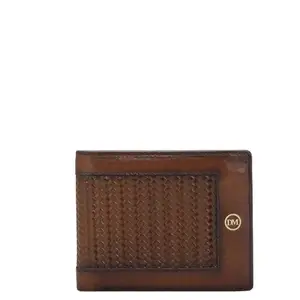 Da Milano Genuine Leather Cognac Bifold Men Wallet with Multicard Slot (10665)