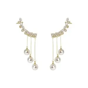 WKND Stylish Korean Zircon Studded Earrings For Women And Girls 2Pcs/Set