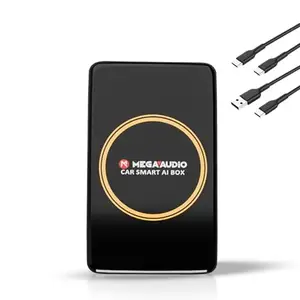 Mega Audio MEGAAUDIO ANDROX Car Smart AI Box MP08 | 4/32 Wireless Apple CarPlay & Android Auto | 4K HDMI Output | Dual Bluetooth | Plug-and-Play for Cars with Wired CarPlay/Android Auto