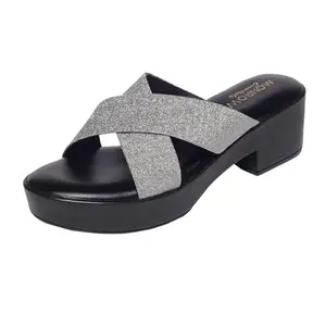 MONROW Platform for Women & Girls | Fancy & Stylish | Extra Cushioning, Comfortable, Fashionable, Light Weight | Gun Metral5-UK