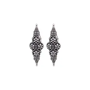 Voylla Nayantara Flower Motifs Embossed Stud Earrings Jewellery For Women and Girls