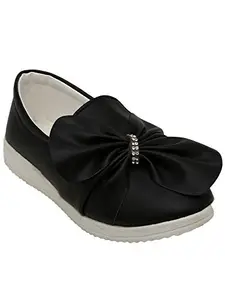 DChica Girl's Runway Fashion Black Loafers 7 UK/India (24 EU) (Dcjn4831/24)